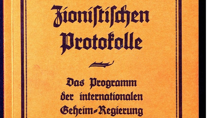 Ein Buch mit dem Titel  "Die zionistischen Protokolle. Das Programm der internationalen Geheimregierung"