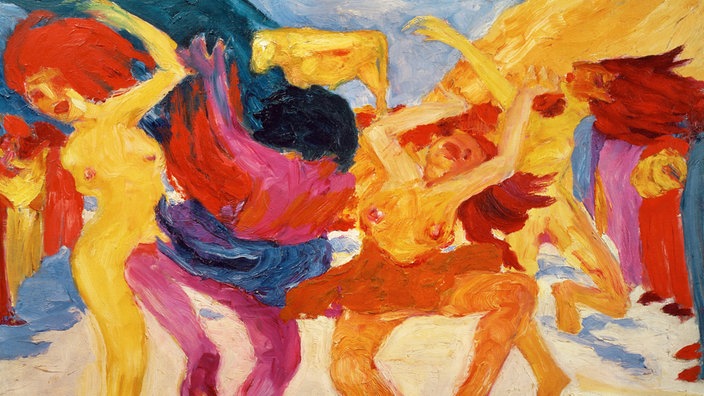 Bild "Tanz um das Goldene Kalb" von Emil Nolde