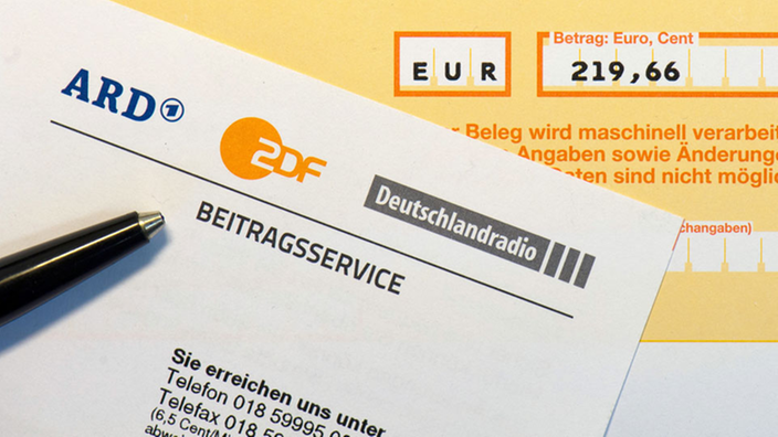 Formular des Beitragsservice für Rundfunkgebühren.