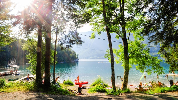 Badesee im Nationalpark Triglav in Slowenien