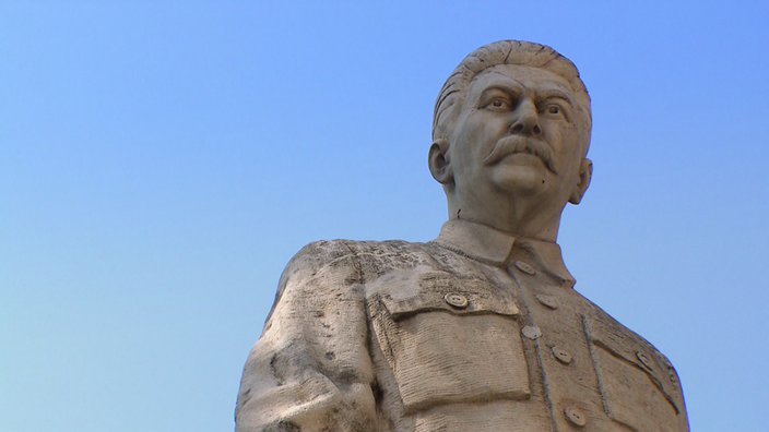 Nahaufnahme von Stalin Statue.