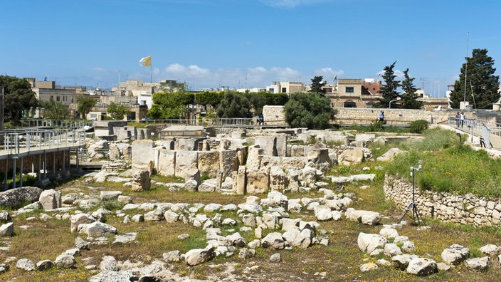 Blick auf die Anlagen von Tarxien