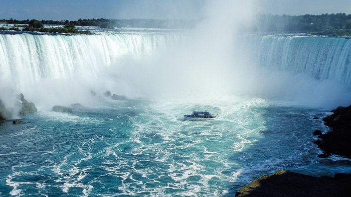 Ausflugsboot vor Niagarafällen